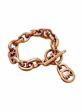 Michael Kors Rose Gold Logo Toggle Bracelet EUC